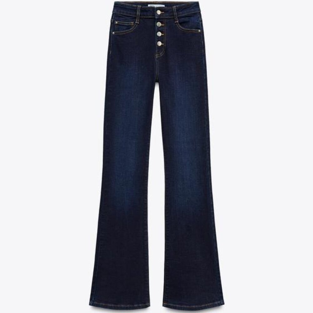 ZARA** FLARE Z1975 JEANS WITH A HIGH WAIST